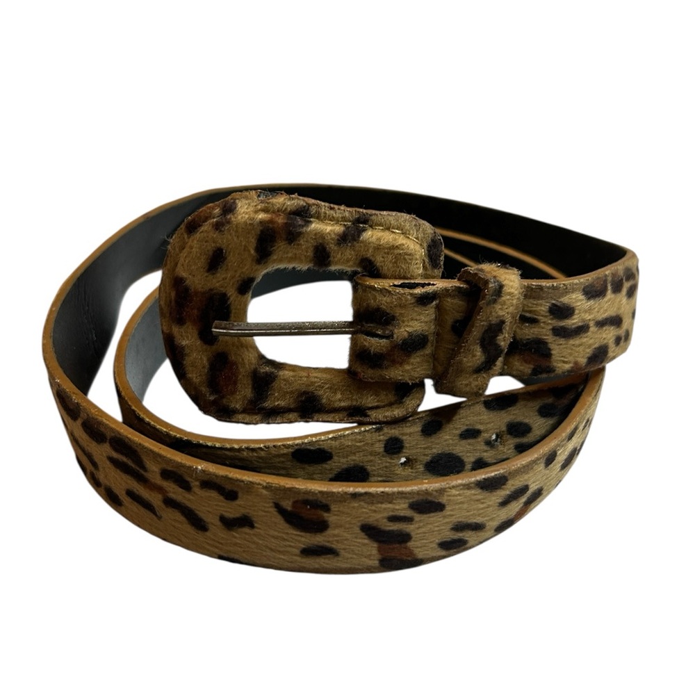 Millenial Diva 2000s Revival Style Jersey Shore Inspo Cheetah Print Belt 41.5”